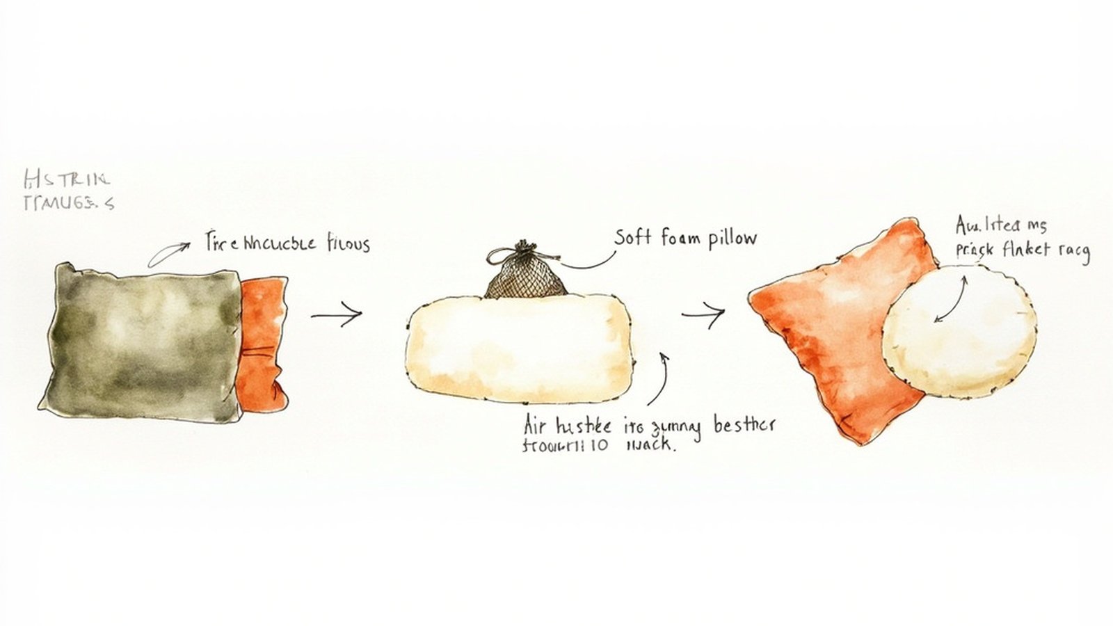 Camping pillow packing and storage methods — how to fold deflate and store